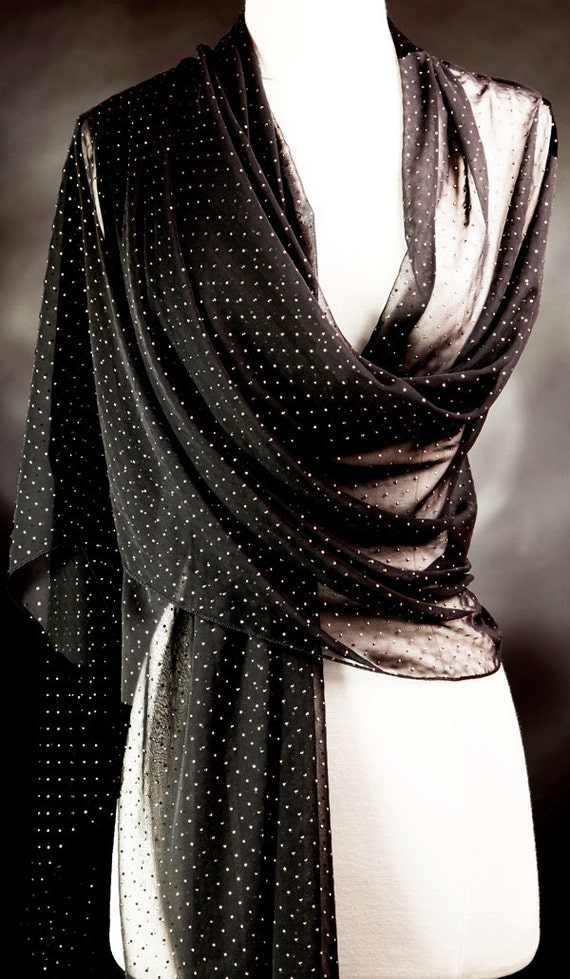 Black Scarf Textured Long Scarf Handmade Scarf Solid Black Scarf Textured Scarf Neck Scarf Shoulder Wrap Elegant Scarves Women Gift