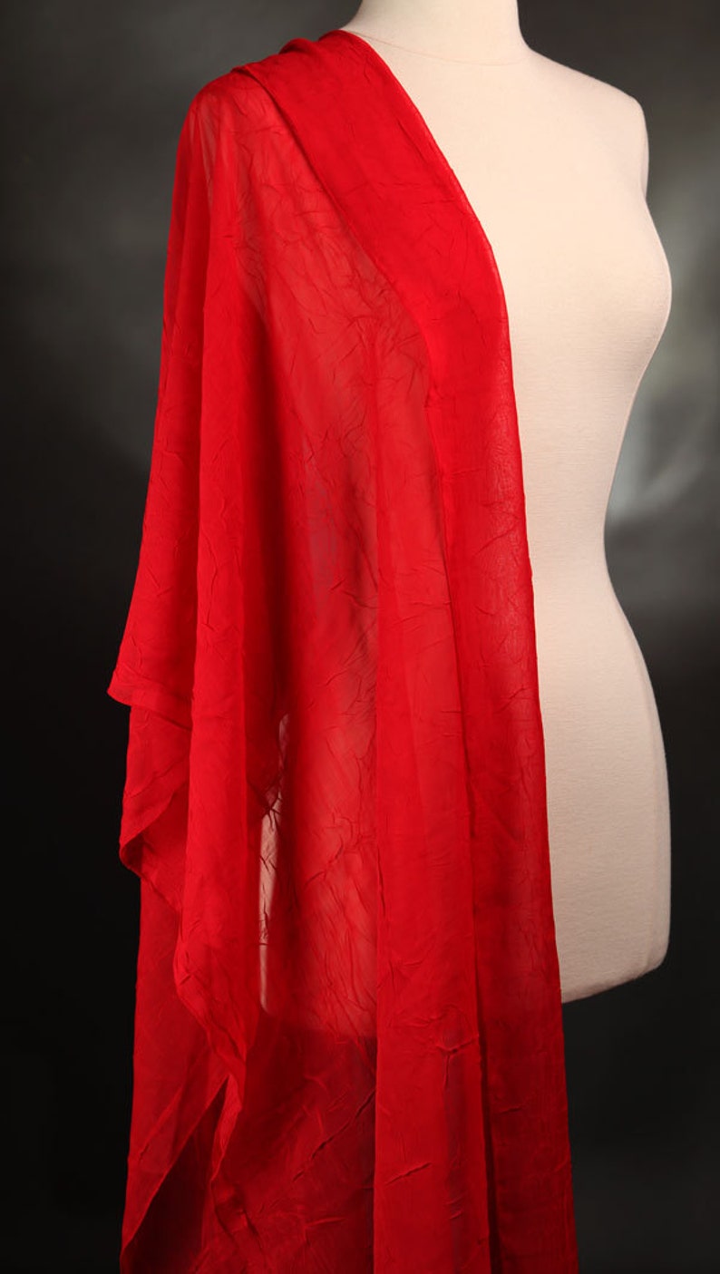 Red Scarf Long Scarves Elegant Scarf Evening Scarf Textured - Etsy