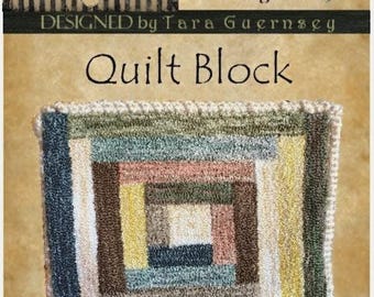 PDF - Bloc de courtepointe pour cabane en rondins - Modèle avec perforations (téléchargement numérique)