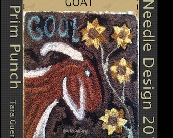 PDF - Chèvre - Motif perforé - Art populaire tournesol (Téléchargement numérique)