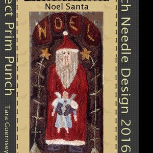 Instant E-Pattern! Noel Santa. Perfect Prim Punch Design. St. Nick Christmas Gift Claus Folk Art Winter Farmhouse Rustic Home Decor