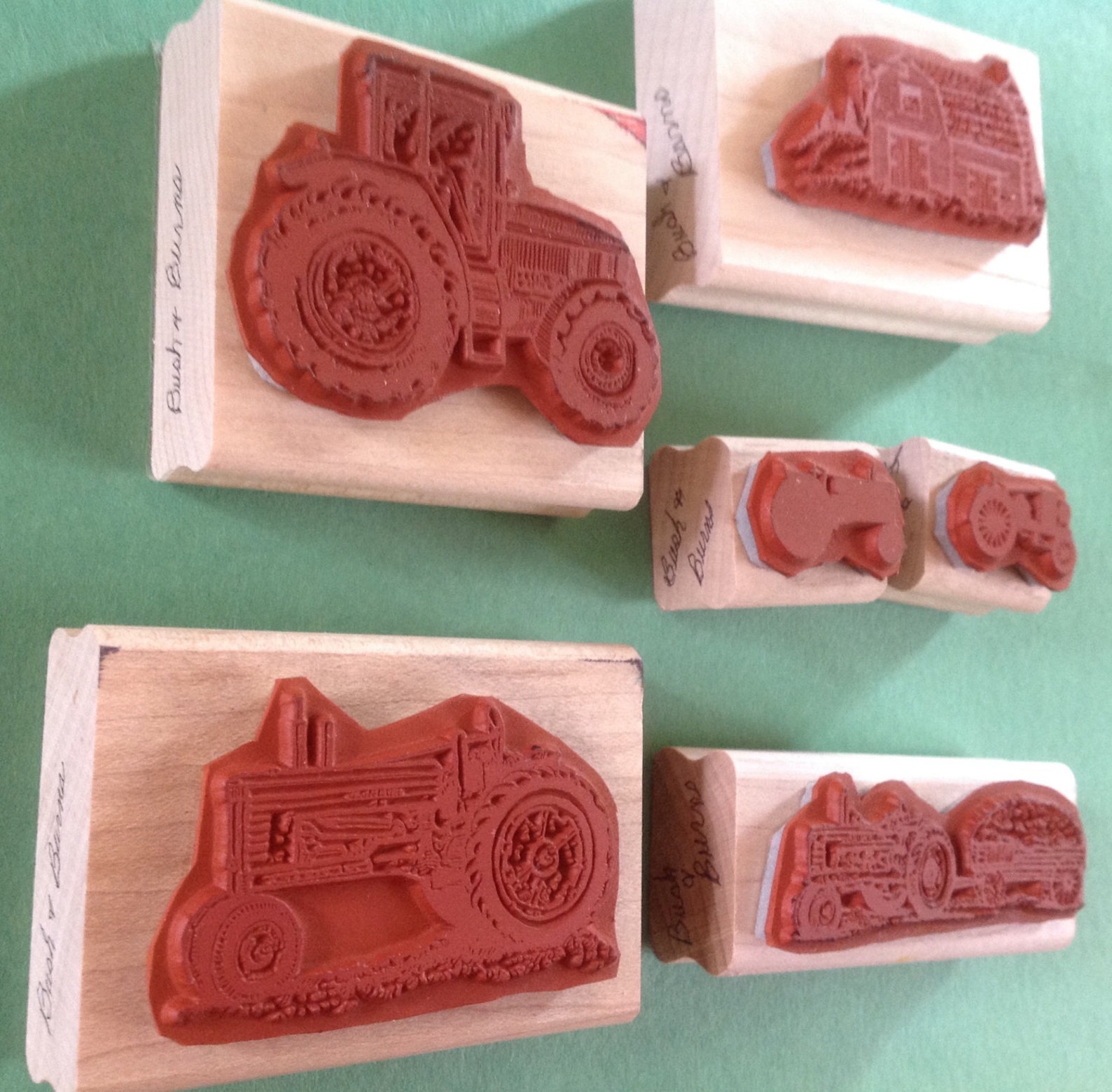 Rare Stampin Up Rubber Tractor Stamps. Hard To Find. Minimal Etsy