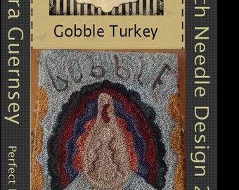 PDF - Gobble Turkey - Motif perforé à l'aiguille - Art populaire de Thanksgiving (téléchargement numérique)