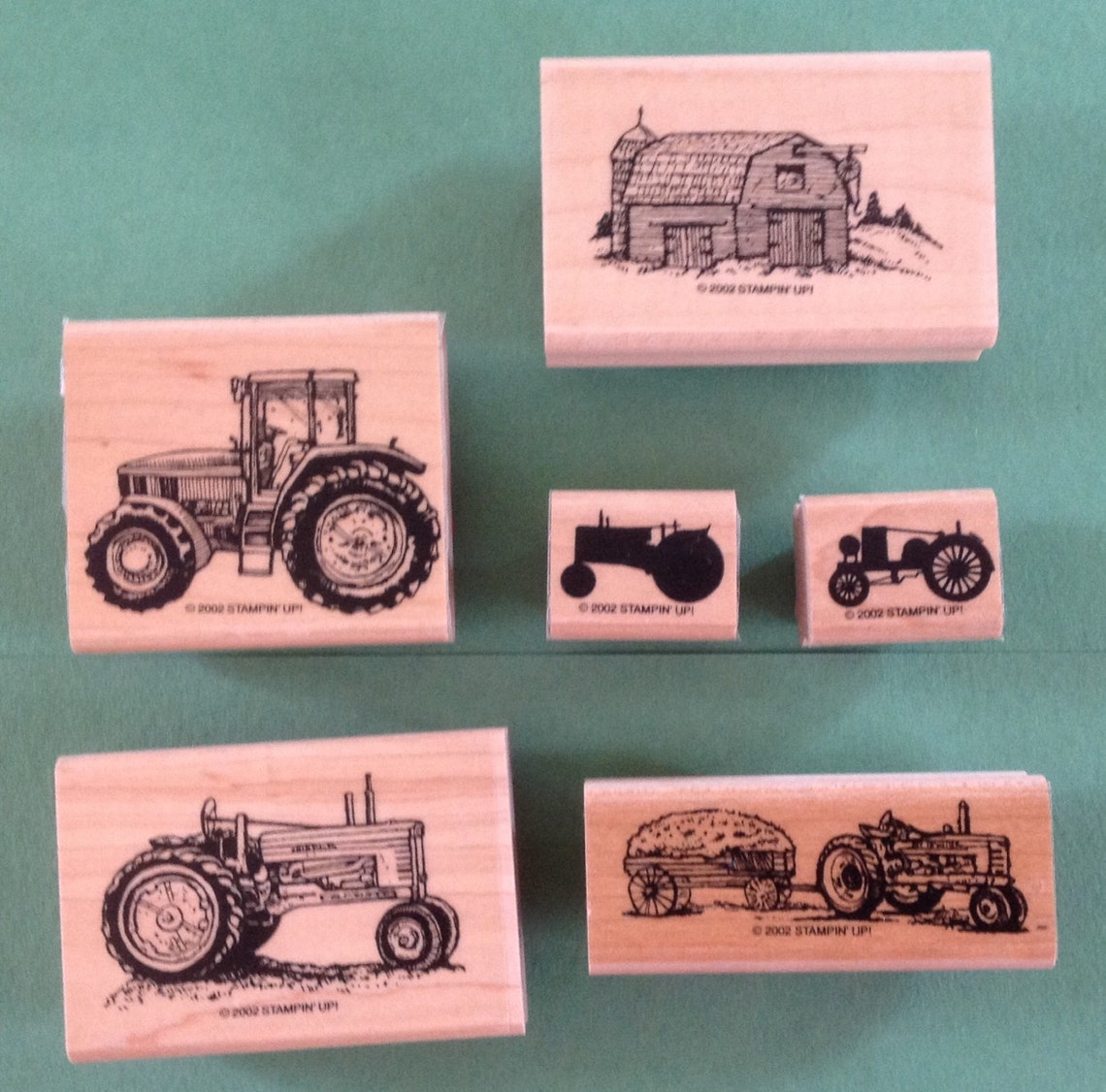 Rare Stampin Up Rubber Tractor Stamps. Hard To Find. Minimal Etsy