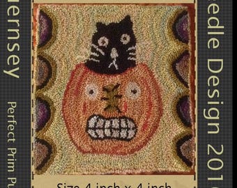 PDF - Citrouille - Motif de punch Needle - Design d'Halloween d'automne (téléchargement numérique)