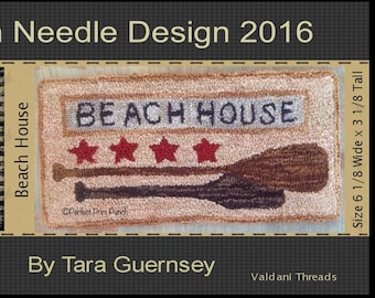 PDF - Maison de plage - Motif perforé - Art populaire nautique (téléchargement numérique)