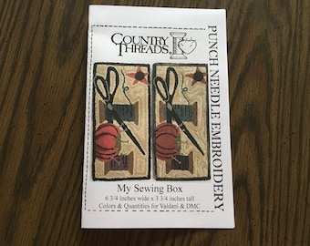 PDF - Ma boîte à couture - Patron pour aiguilletage - Fils de campagne (téléchargement numérique)