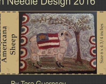 PDF - Mouton Americana - Motif perforé - Art folklorique drapeau américain (téléchargement numérique)