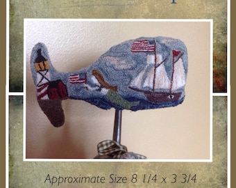 PDF - Escapade en bord de mer - Motif perforé - Baleine, phare, bateau (téléchargement numérique)