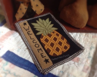 PDF - Ananas de bienvenue - Motif perforé à l'aiguille - (Téléchargement numérique)