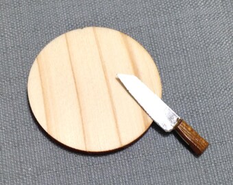 Meat Cleaver Wooden// Cutting Board Tray Kitchen Cooking Accessories Miniatures