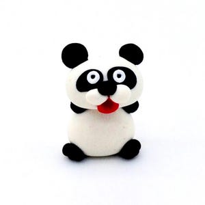 ミニチュア 面白いパンダ クマ 粘土 ポリマー かわいい 小さなドールハウス ハンドメイド フィモ クラフト デコレーション 小さなフィギュア 装飾用品 ディスプレイ ジュエリー