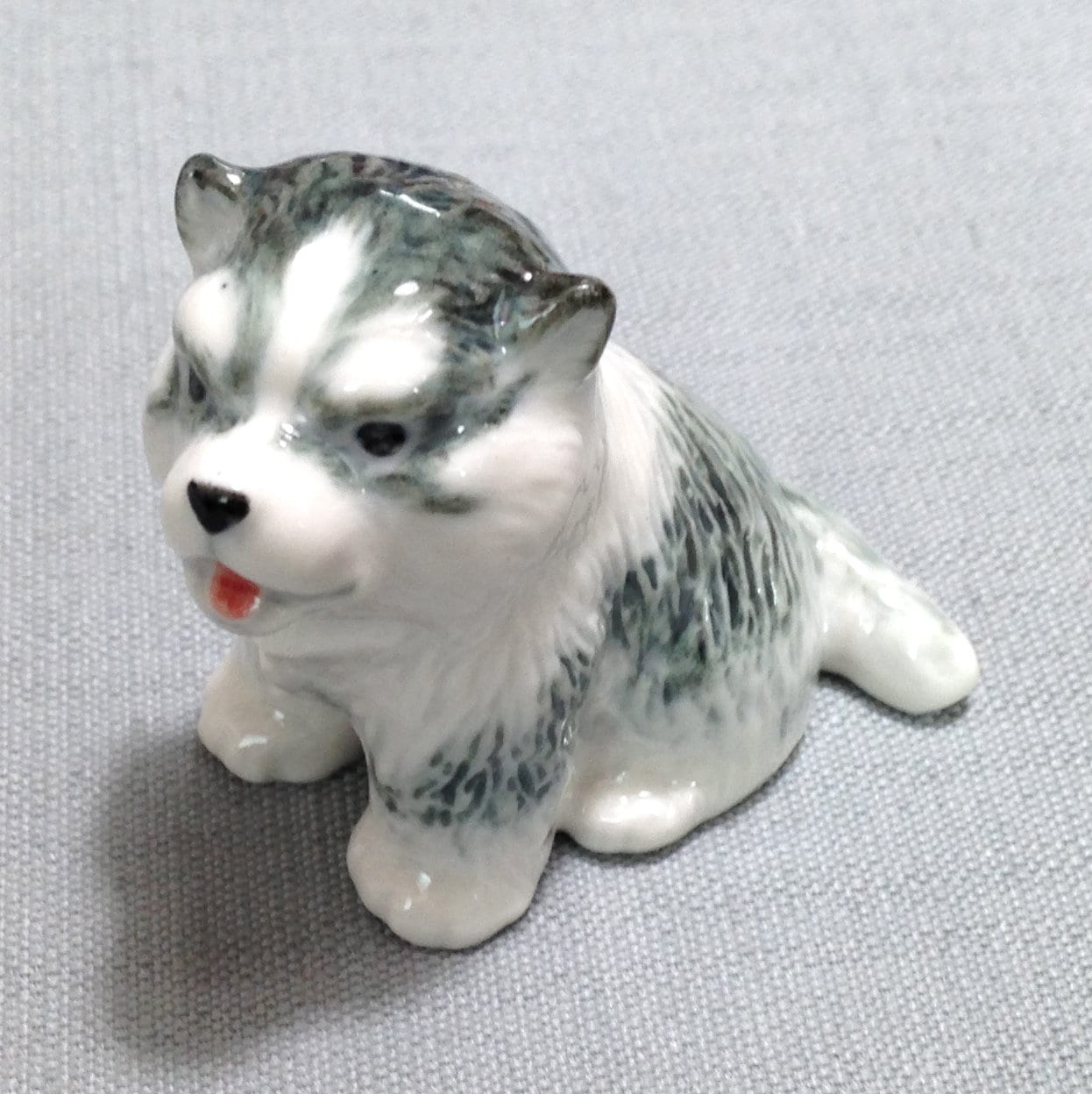 Miniature Ceramic Dog Siberian Husky Puppy Pet Animal Cute | Etsy