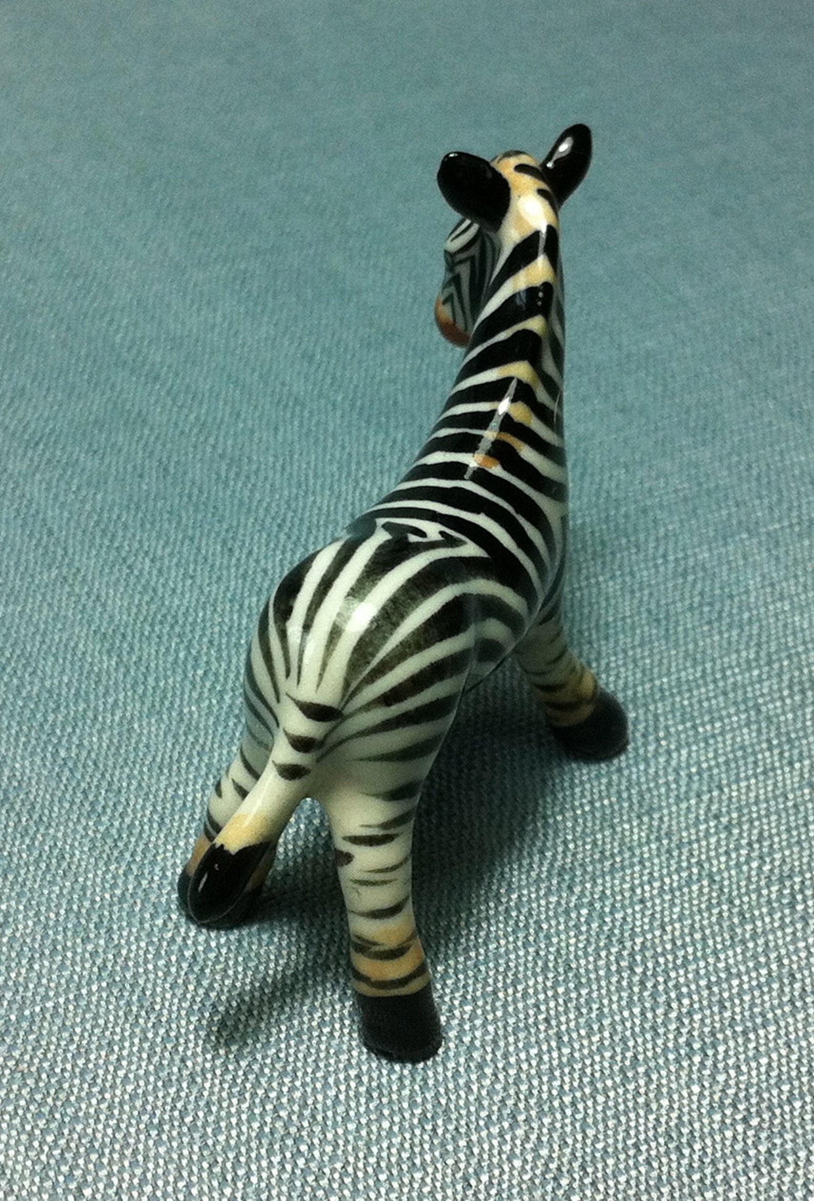 Miniature Ceramic Zebra Stripes Horse Animal Cute Little Tiny Etsy
