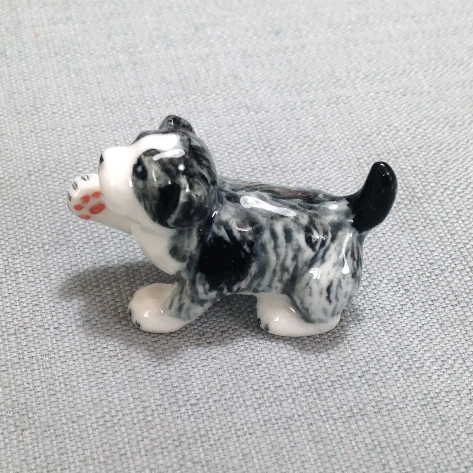 Miniature Ceramic Dog Saint Bernard Puppy Animal Little Small - Etsy