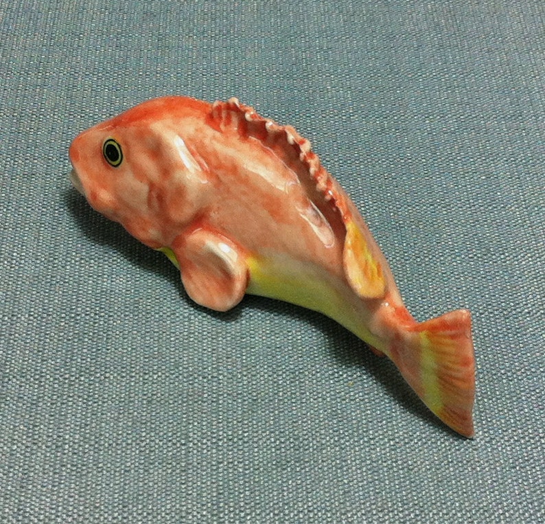 Miniature Ceramic Exotic Sea Fish Animal Cute Little Tiny Etsy