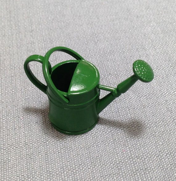 Miniature Dollhouse FAIRY GARDEN Accessories ~ Gray Metal Watering Can ~ NEW 