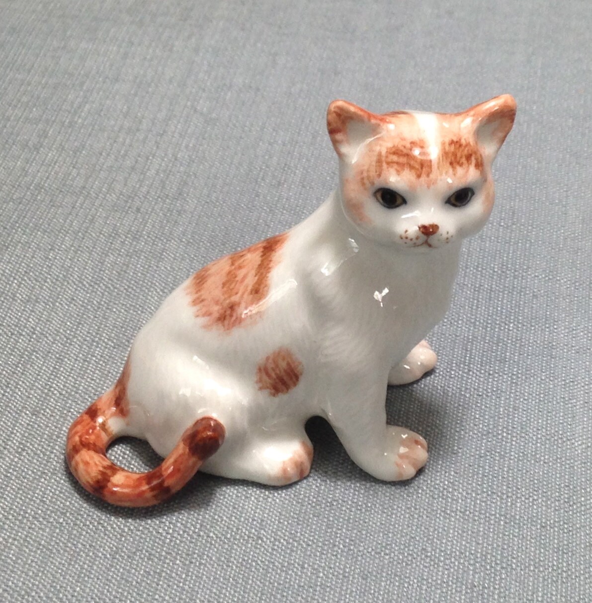 Miniature Ceramic Cat Kitty Sitting Animal Cute Little Tiny | Etsy