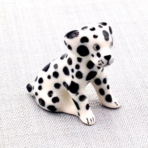 90年代ビンテージ手描きの瞳が美しい101匹わんちゃんの陶器オブジェ