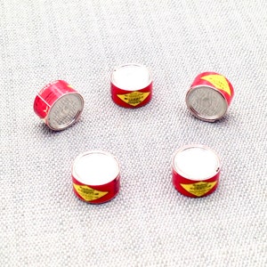 5 Miniature Sardines Cans Plastic Canned Tiny Food Sardine Fish Small Can Cute Little Dollhouse Supply Jewelry Decor Deco Display Scale 1/12