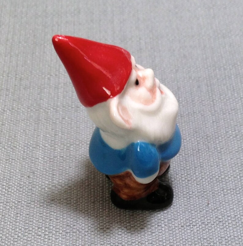 Miniature Ceramic Garden Gnome Dwarf Cute Little Tiny Small | Etsy