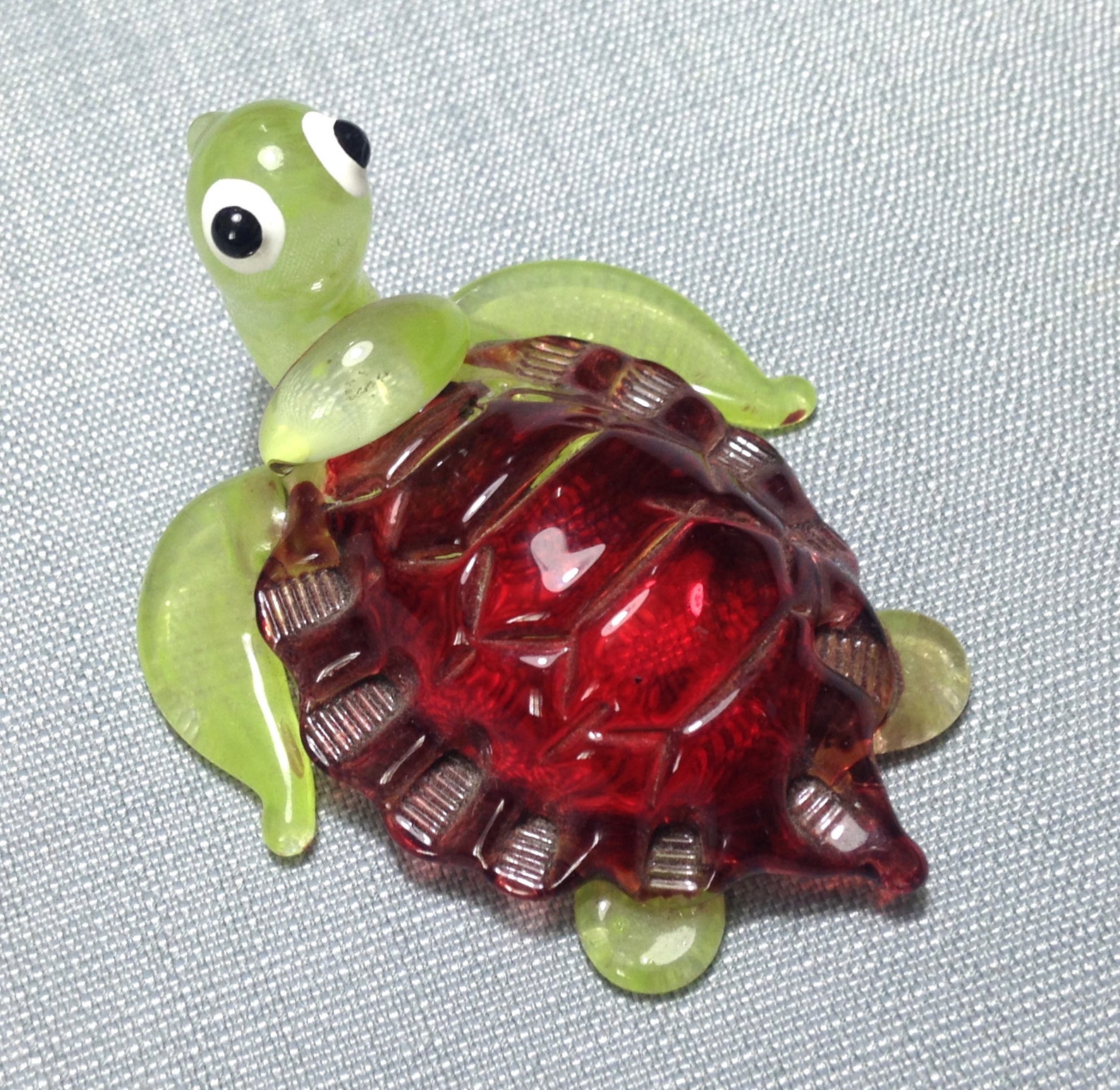 hand blown glass turtle
