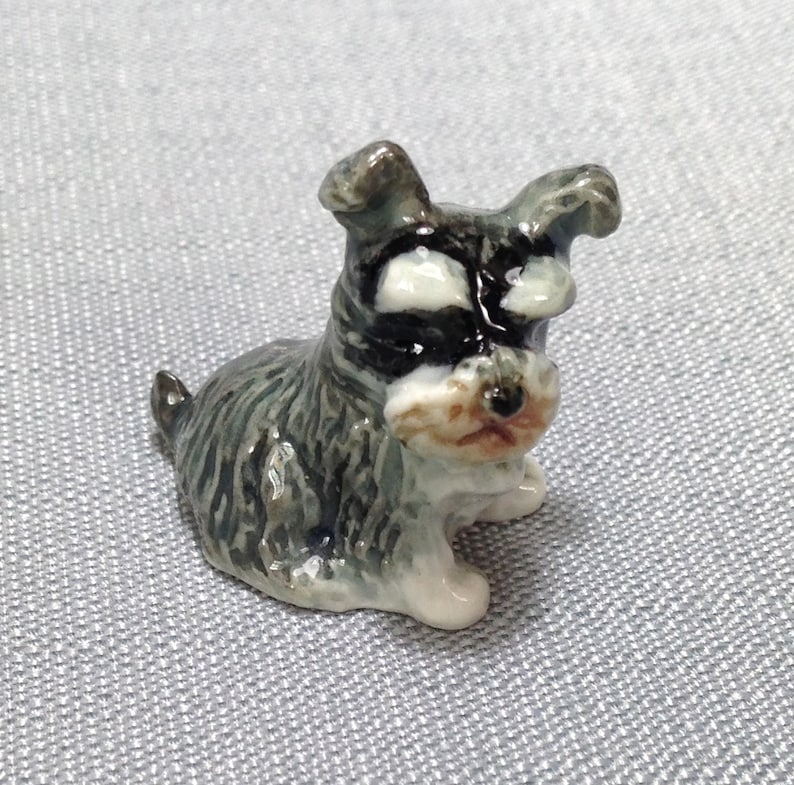 BERNESE MOUNTAIN DOG puppy TiNY FIGURINE Hand Painted MINIATURE Resin Mini small