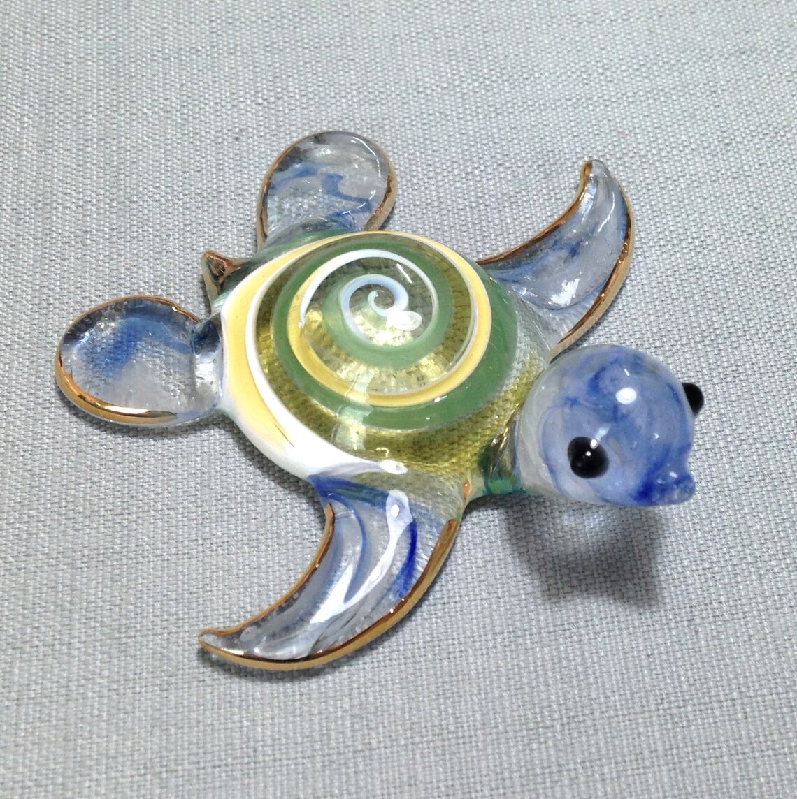 Hand Blown Glass Funny Tiny Turtle Reptile Sea Animal Cute | Etsy