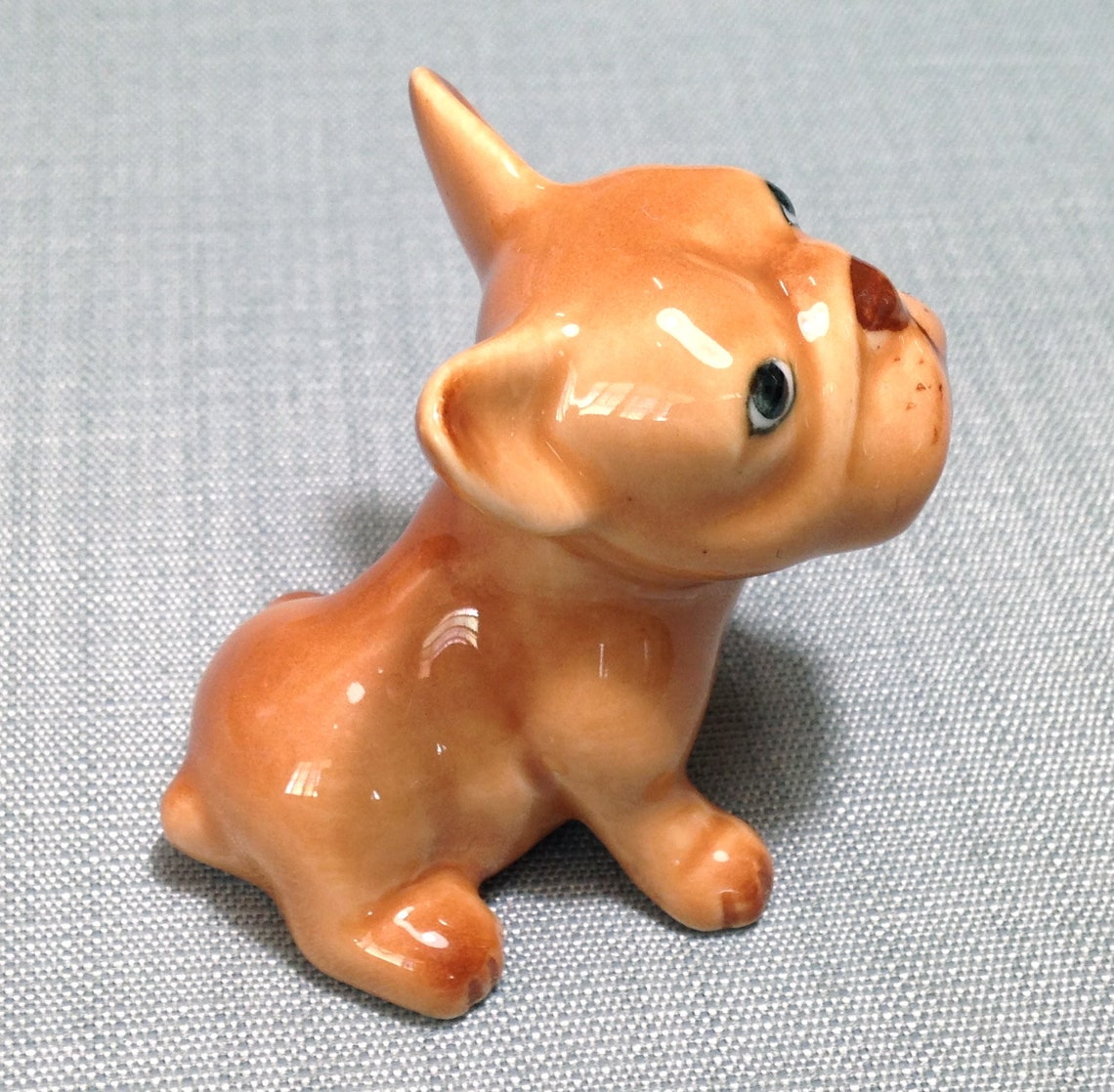 Miniature Ceramic Dog French Bulldog Puppy Pet Animal Cute - Etsy