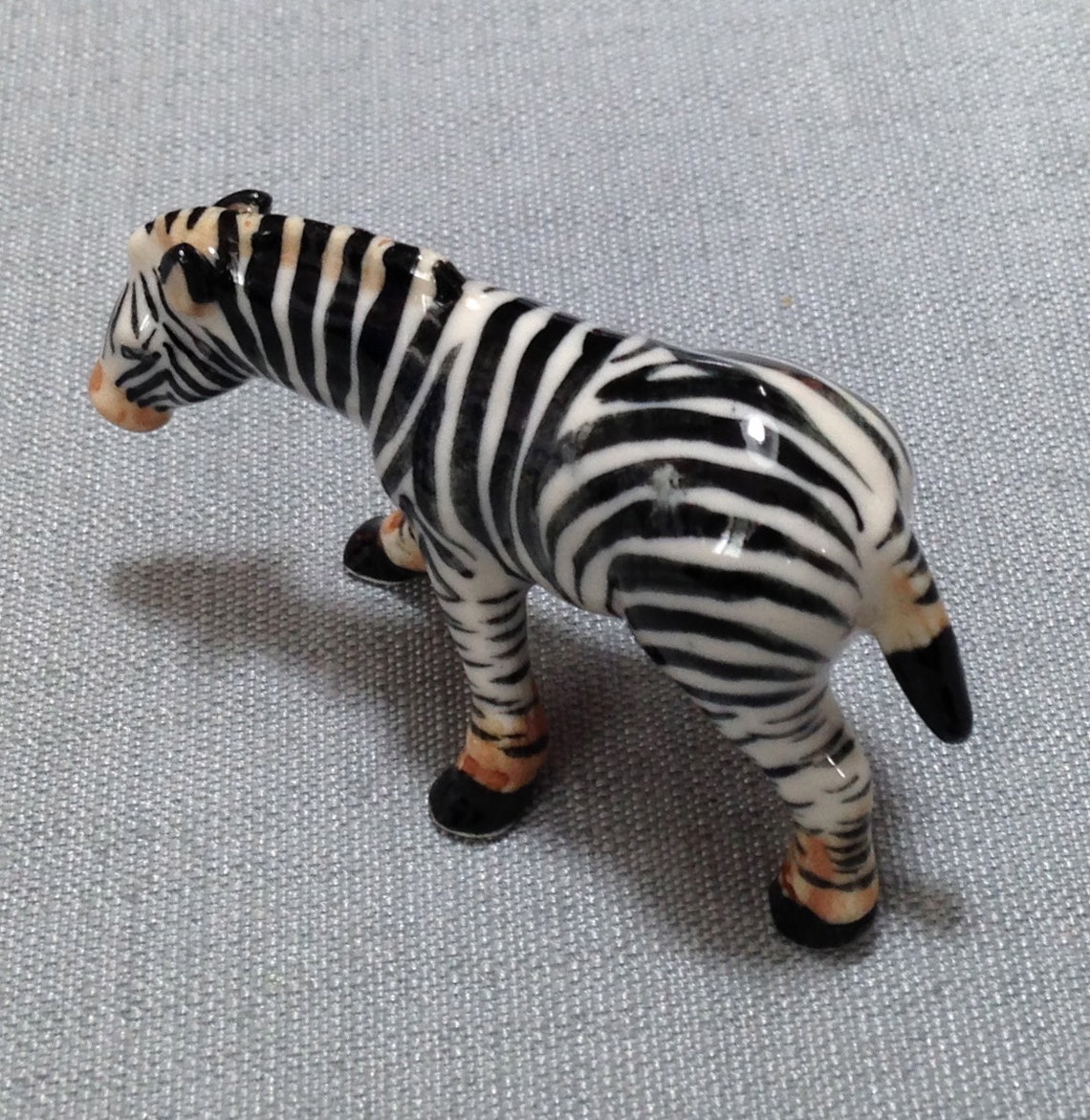 Miniature Ceramic Zebra Stripes Horse Animal Cute Little Tiny Etsy