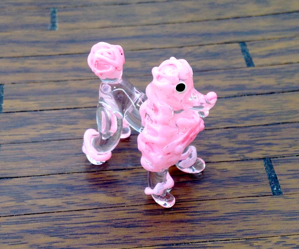 poodle置物　ピンクプードル フィギュア 14体セット　ビンテージプードル Pink poodle statue - Etsy 日本