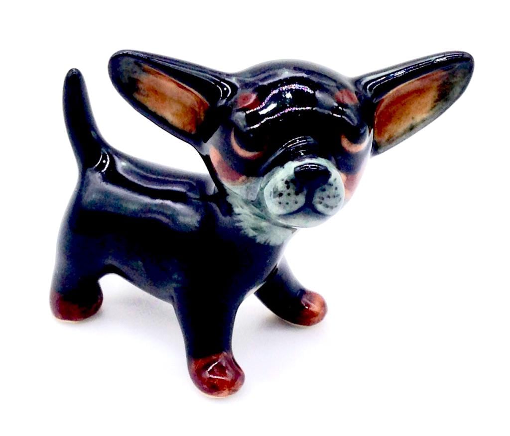犬 陶器 ミニ置物 セット 陶製 可愛い犬 置物(ZE660) 幸生窯 陶のオブジェ／犬｜オブジェ