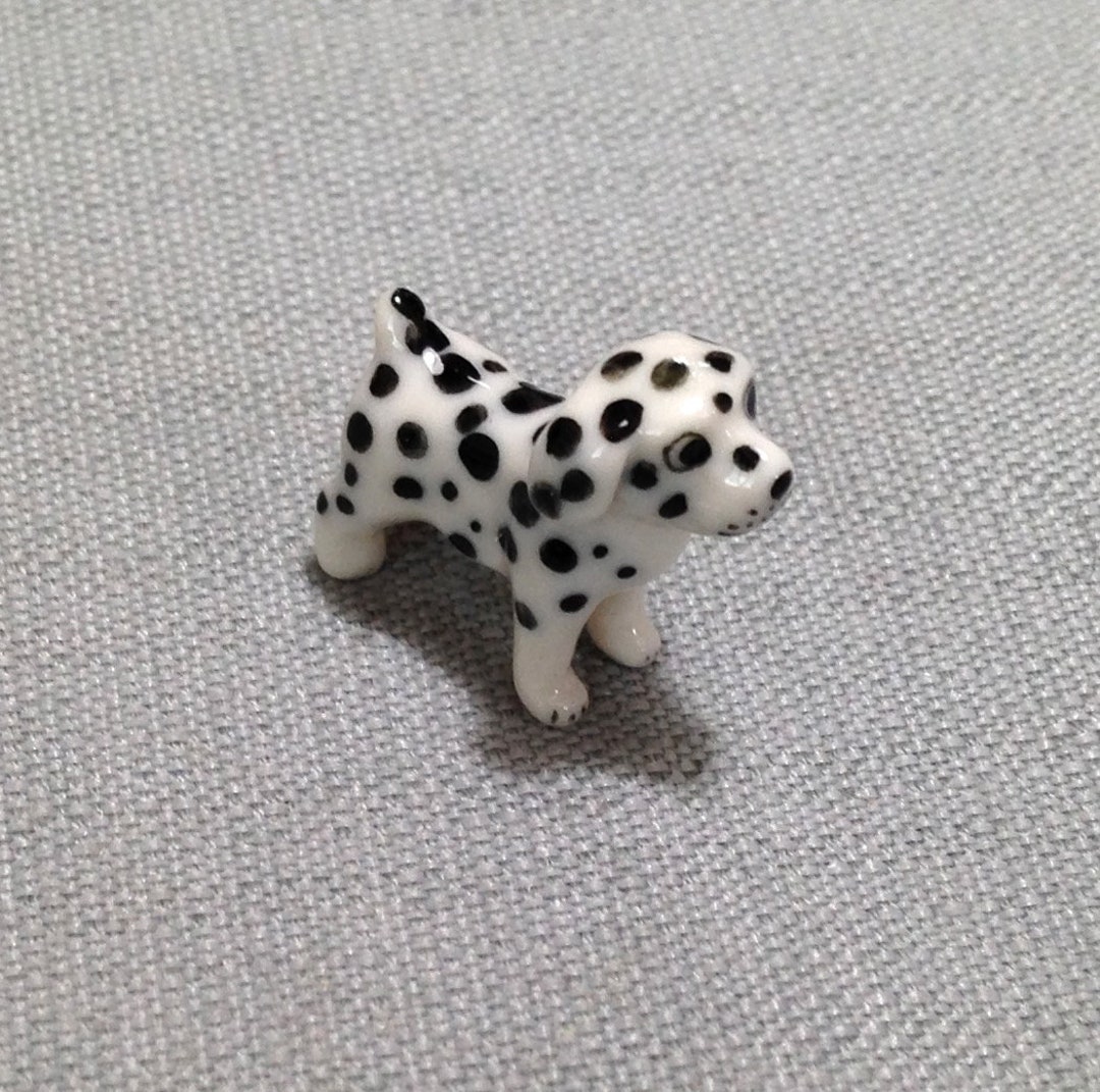 Miniature Ceramic Dalmatian Dog Mini Animal Cute Little Small - Etsy