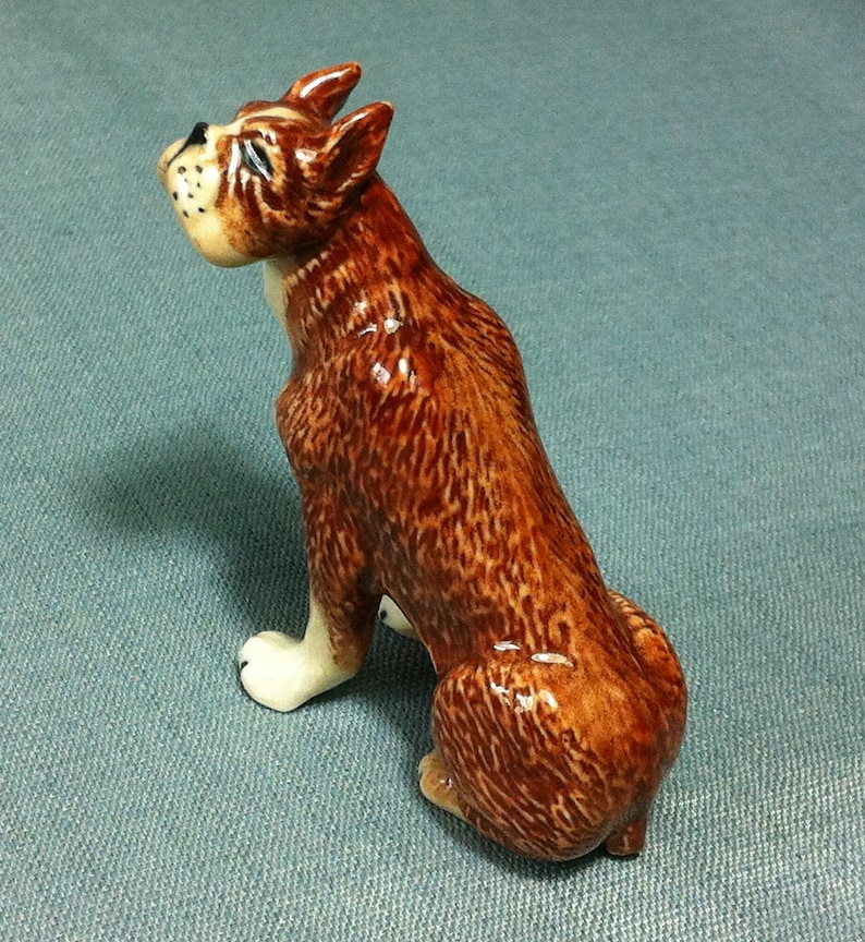 Miniature Ceramic American Boxer USA Dog Animal Cute Little - Etsy