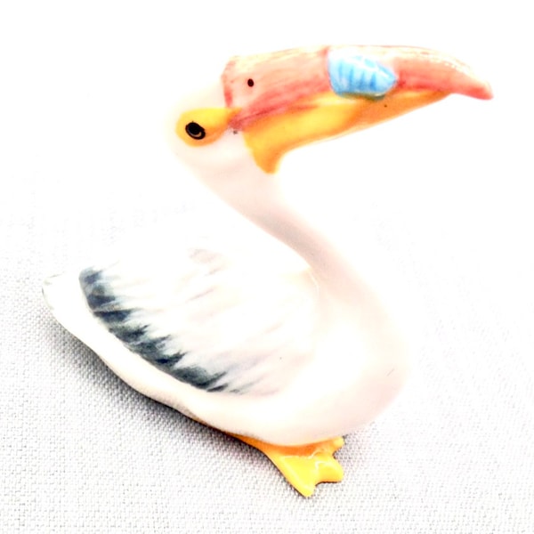 Miniature Pelican Figurine Etsy