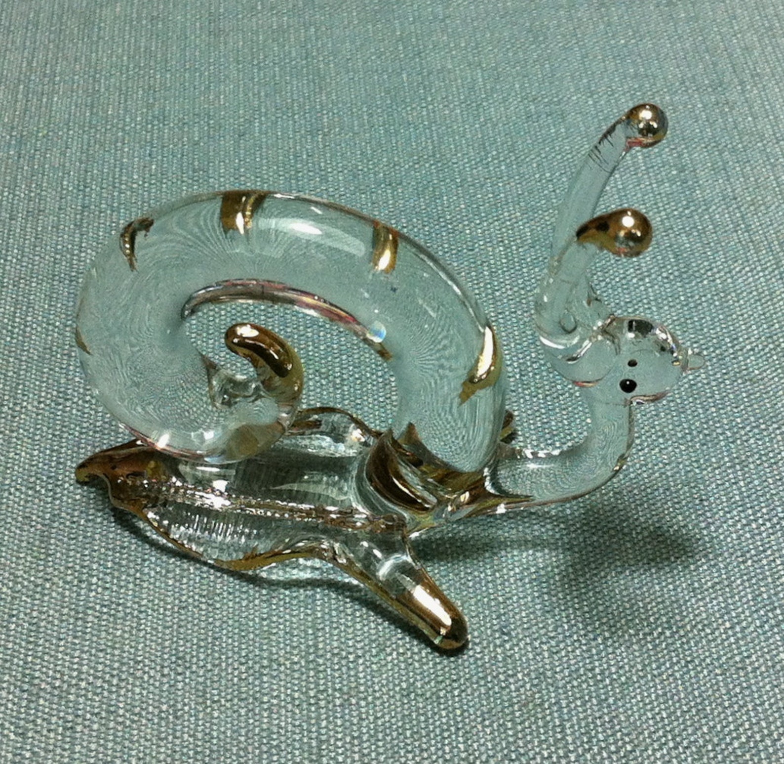 Hand Blown Glass Funny Snail Animal Cute Transparent Tiny | Etsy