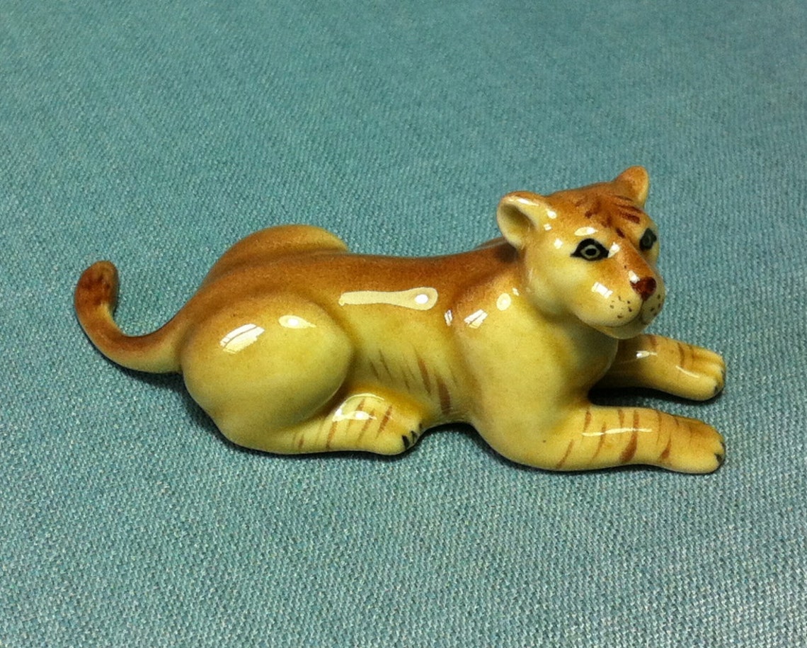 Miniature Ceramic Lion Female Lioness Animal Cute Little Tiny - Etsy