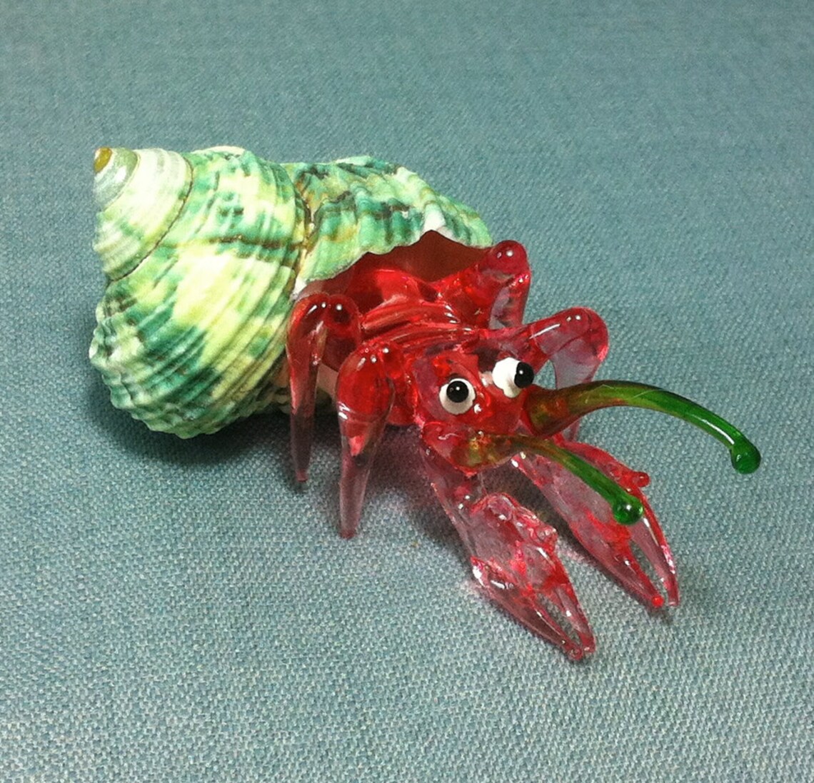 blown glass hermit crab