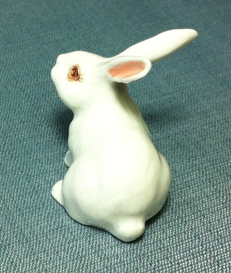 Miniature Ceramic Rabbit Bunny Animal Cute Little Funny Tiny - Etsy