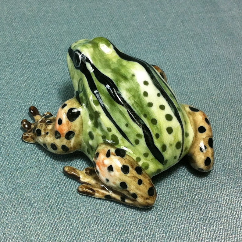 Miniature Ceramic Frog Toad Animal Cute Little Tiny Small Etsy