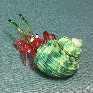 blown glass hermit crab