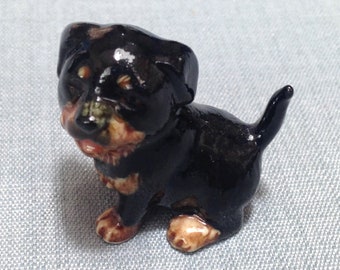 Miniature Ceramic Fox Baby Sitting Animal Forest Cute Little Etsy