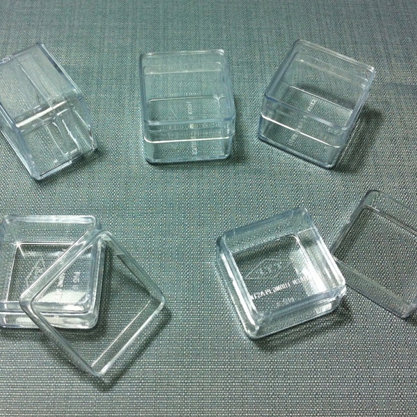 10 Boxes Cases Containers Container Storage Clear Plastic Display Cute Small Tiny Items Craft Beads Buttons Scrapbooking Dollhouse Supplies