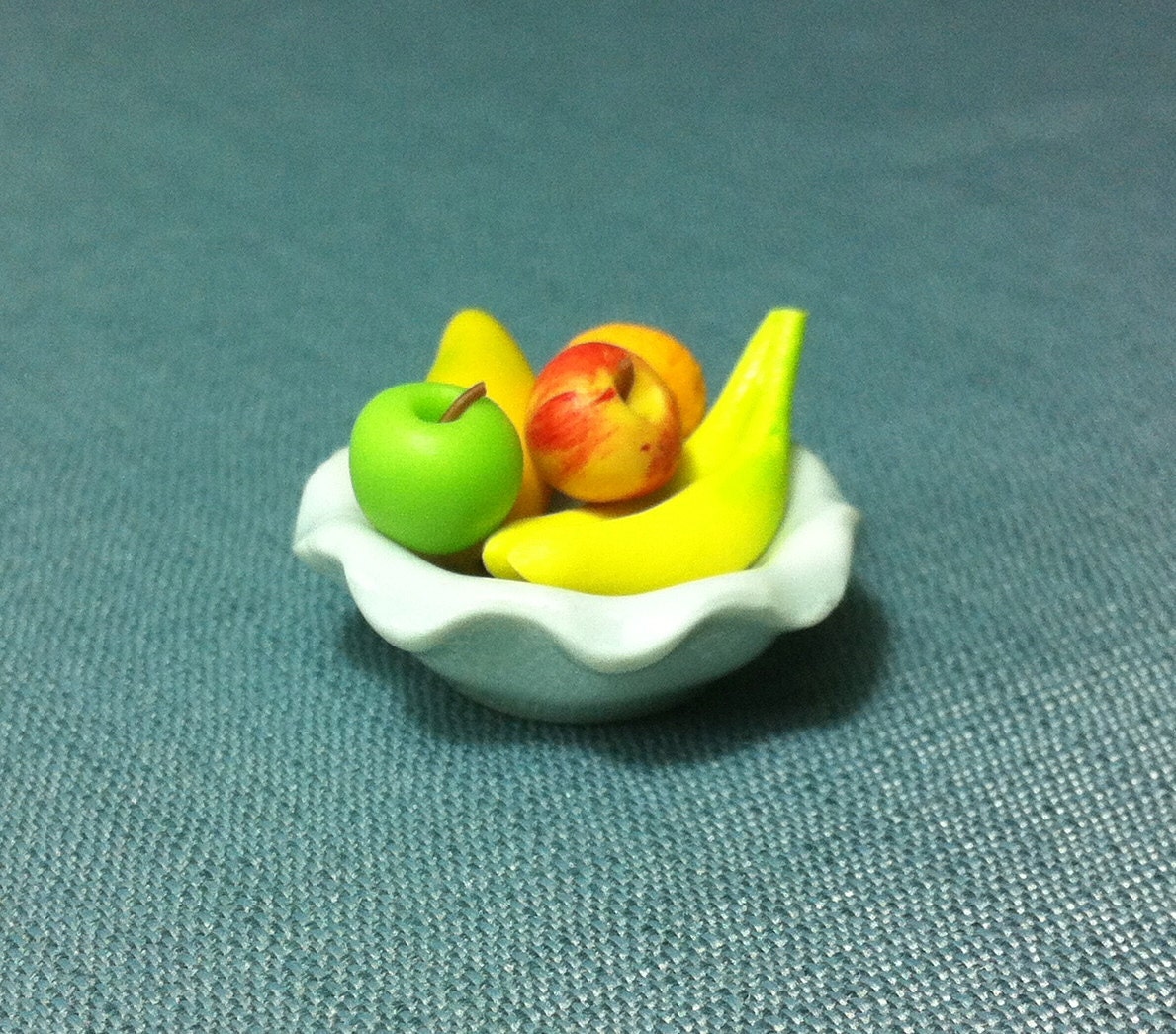 Fruit Set Miniature Clay Polymer 5 Fruits Banana Apples Orange | Etsy
