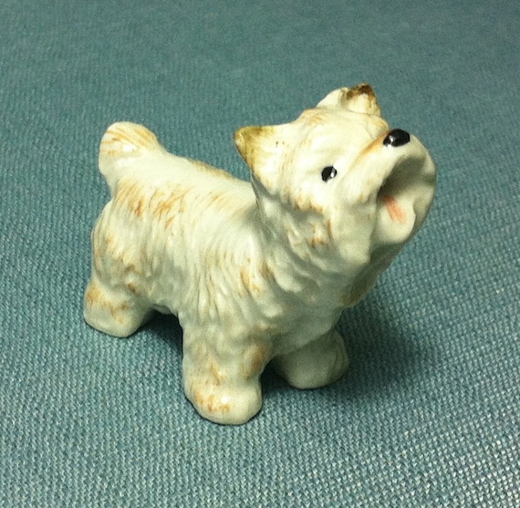 Miniature Ceramic Bichon Maltese Dog Puppy Animal Cute Little | Etsy