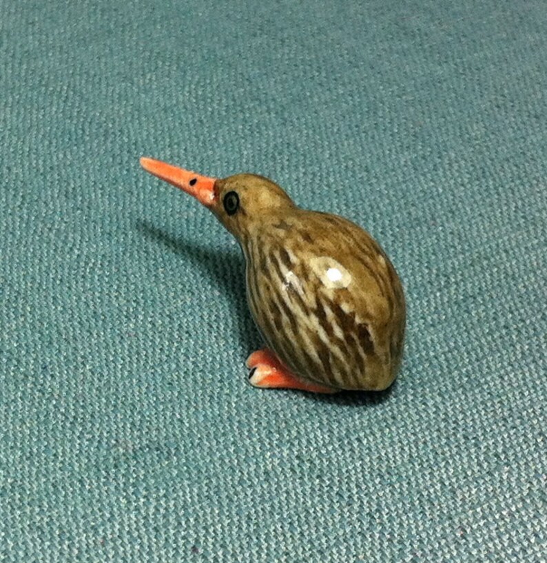 Ceramica Miniatura Kiwi Bird Mini Baby New Zealand Animal Cute Etsy