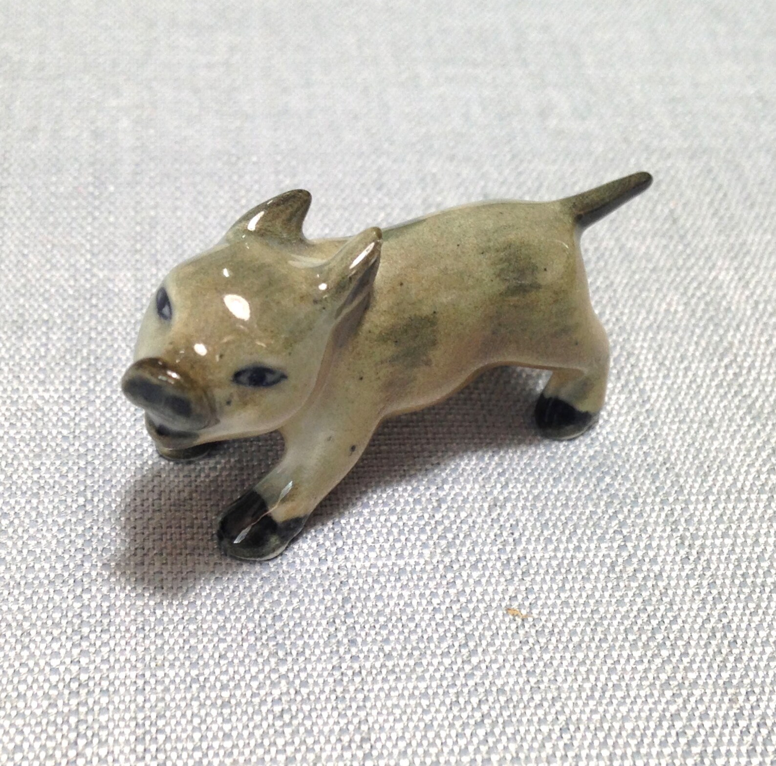 Miniature Ceramic Pig Piglet Pork Animal Cute Little Small Etsy
