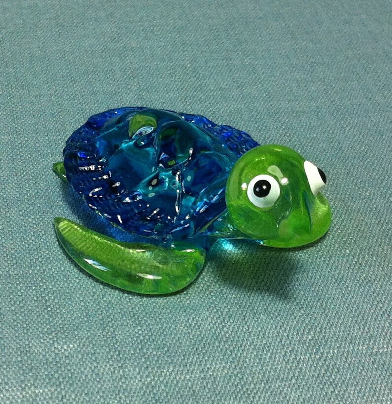 hand blown glass turtle
