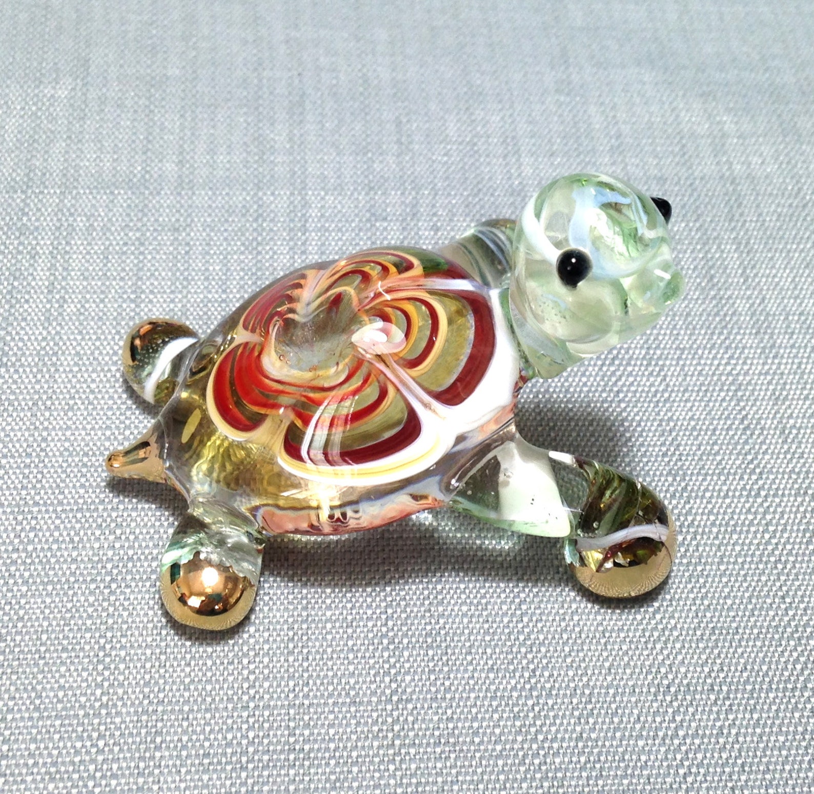 hand blown glass turtle