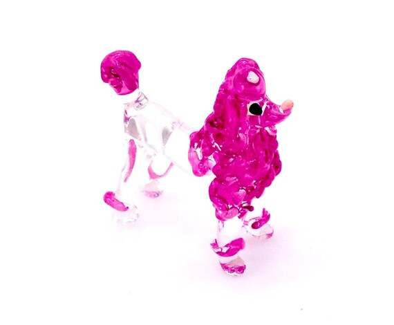 3 Miniatur-Figuren Aus Geblasenem Glas – Handbemalt, Lila, Transparent, Als Deko Oder Sammlerstück
